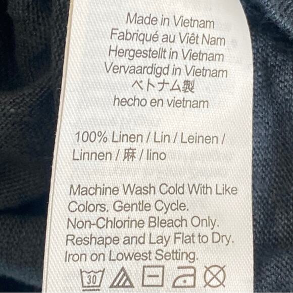 J. Crew Boxy roll cuff linen Short Sleeve T-Shirt Size Small Navy blue - Picture 4 of 6